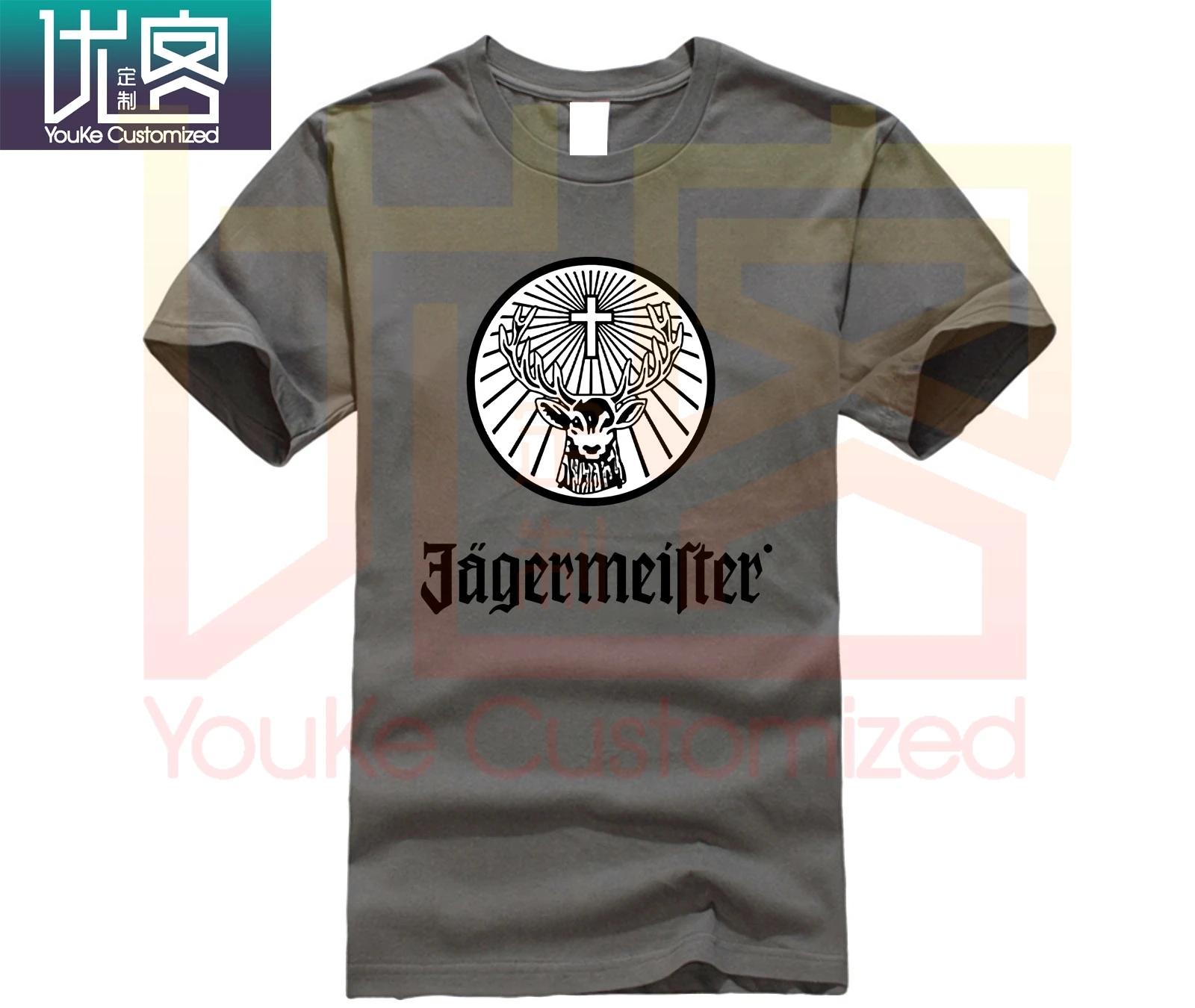Мужская футболка в стиле ретро с логотипом jagermeister music tour Лидер продаж 100% хлопок