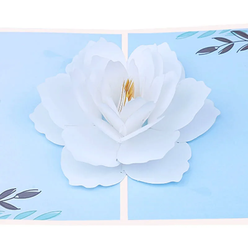 3D Цветочная открытка приглашения для садоводства Jasminoides всплывающая на день