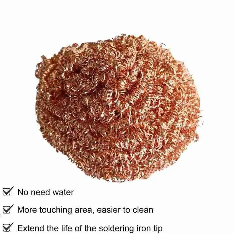 

New 1pcs Metal Wire With Stand Set Welding Soldering Ball Filter Tip Remove Cleaning Mesh Iron Steel Tin Hot Sale Solder Cl L1M6