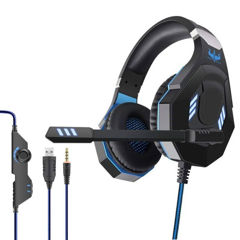 

A6 игровая гарнитура Gamer наушники 7,1 объемный звук стерео наушники USB микрофон дышащий светодиодный светильник PC Профессиональный геймер