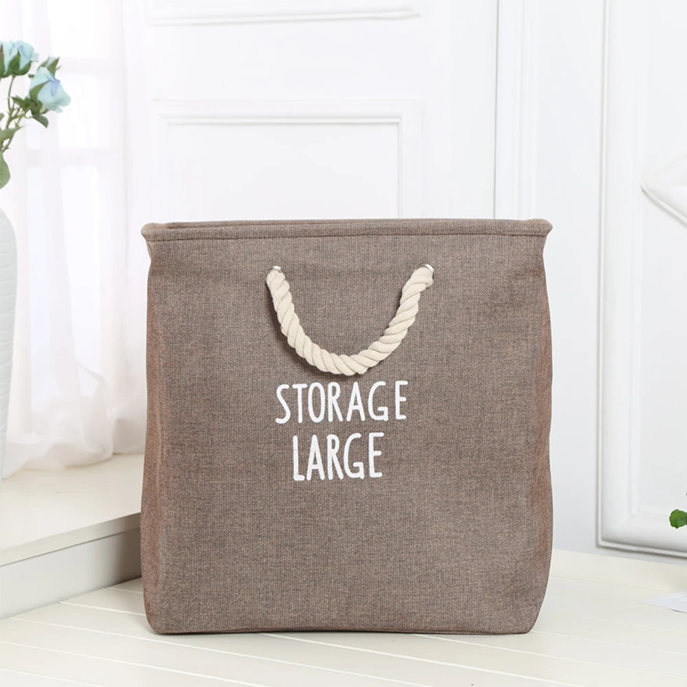 Хлопковая льняная корзина для белья и грязной одежды складная грязного с ручками