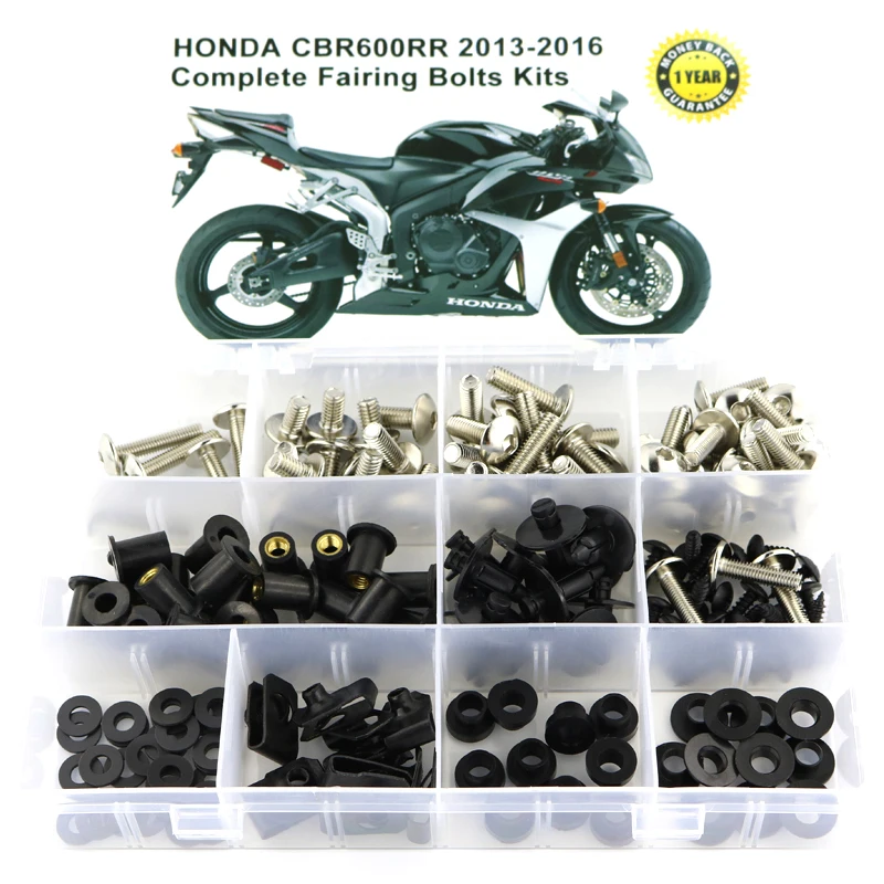 

Fit For Honda CBR600RR 2013 2014 2015 2016 Motorcycle Cmplete Full Fairing Bolts Kit Fairing Clips Screws Washers Grommets Nuts