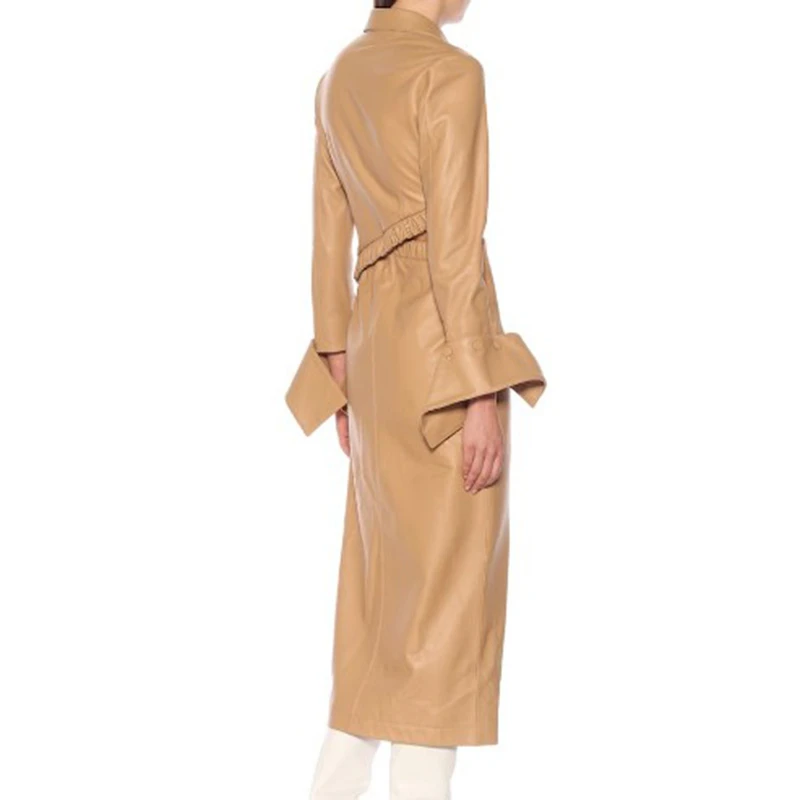 Комплект из двух предметов Женская ассиметричная кожаная куртка + разрез | одежда