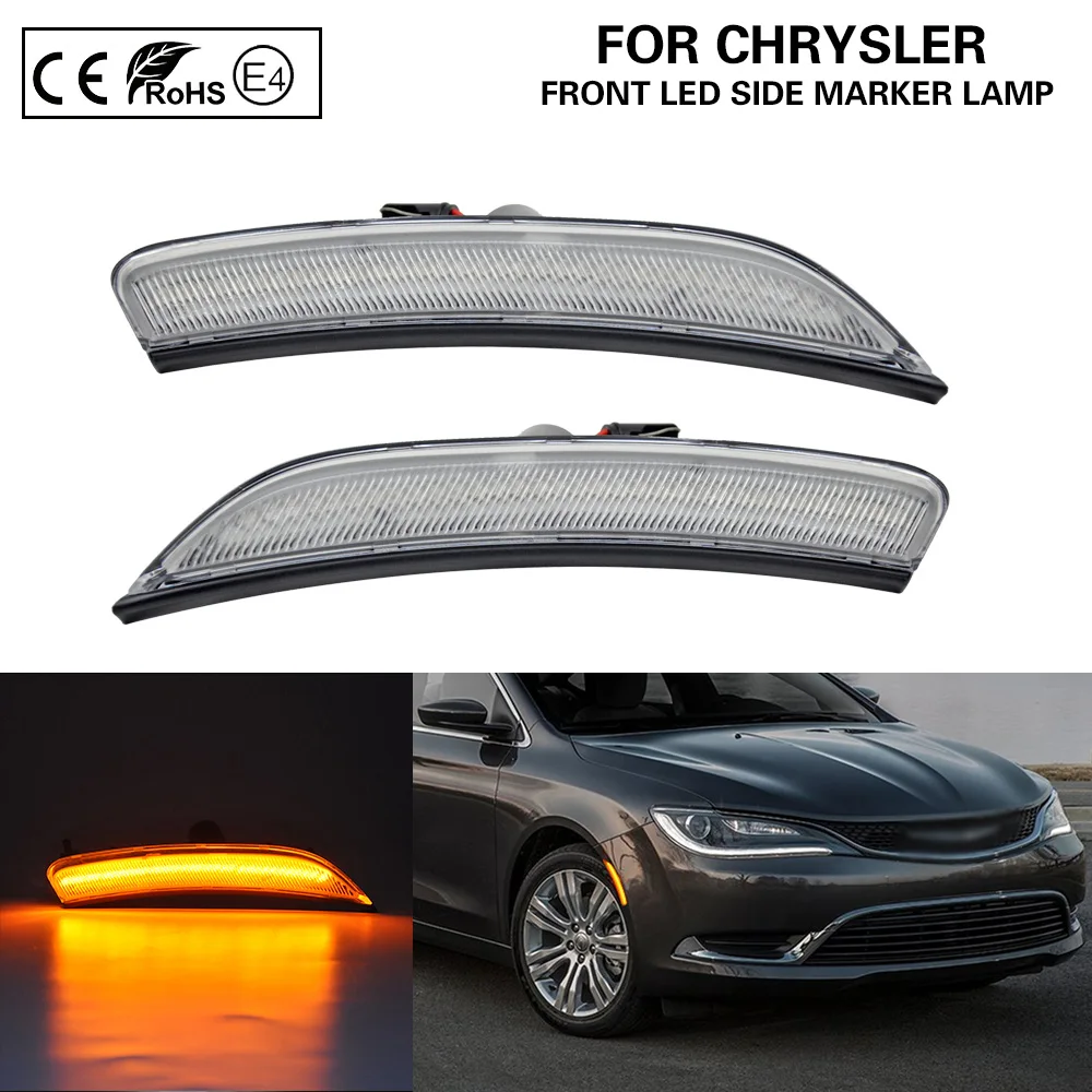 Светодиодные передние габарисветодиодный огни для 2015 2016 2017 Chrysler 200 68206449AA 2