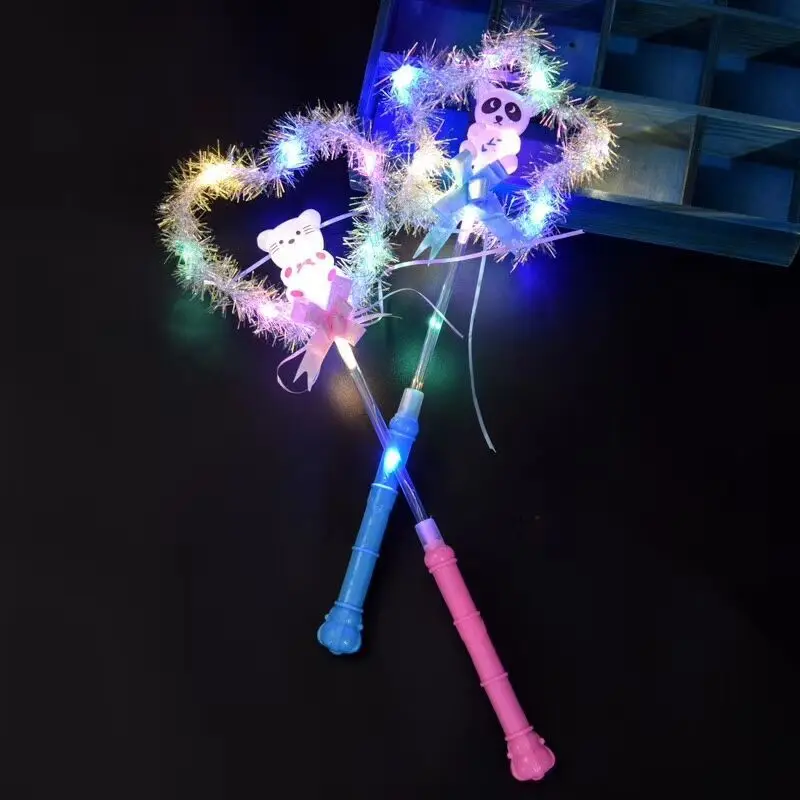 Christmas Lights Explosive Cartoon Flash Magic Wand Toy Glowing Fairy Glow Sticks Party Articles DIY Led Accessories | Дом и сад