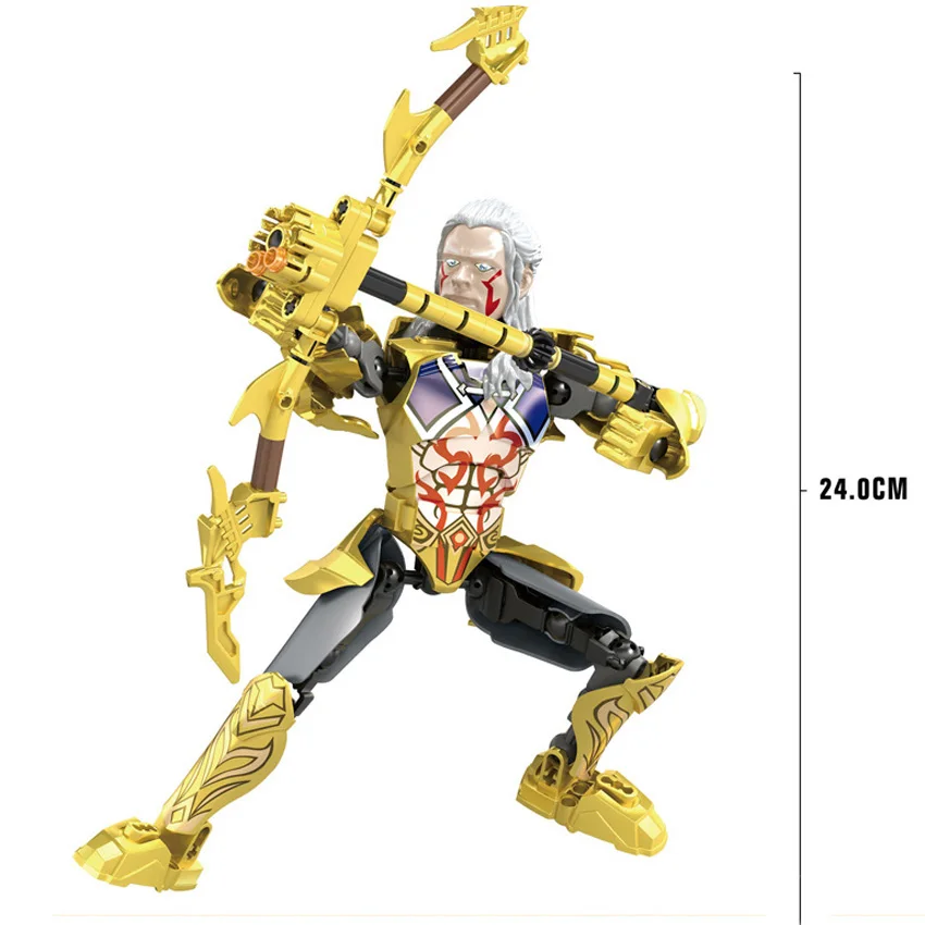

BIONICLE Gold Battle Action Figures With Weapon Building Block Toys Set For Kids Christmas Boy Gift Compatible Major Brand