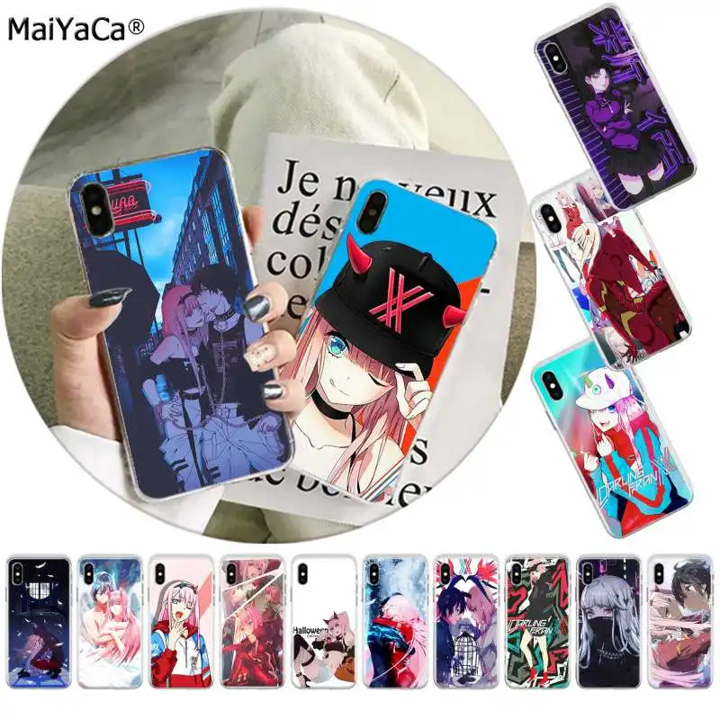 

MaiYaCa Anime girl Hiro Zero Two Darling In The Franxx Phone Case for iphone 13 SE 2020 11 pro 8 7 66S Plus X XS MAX 5S SE XR