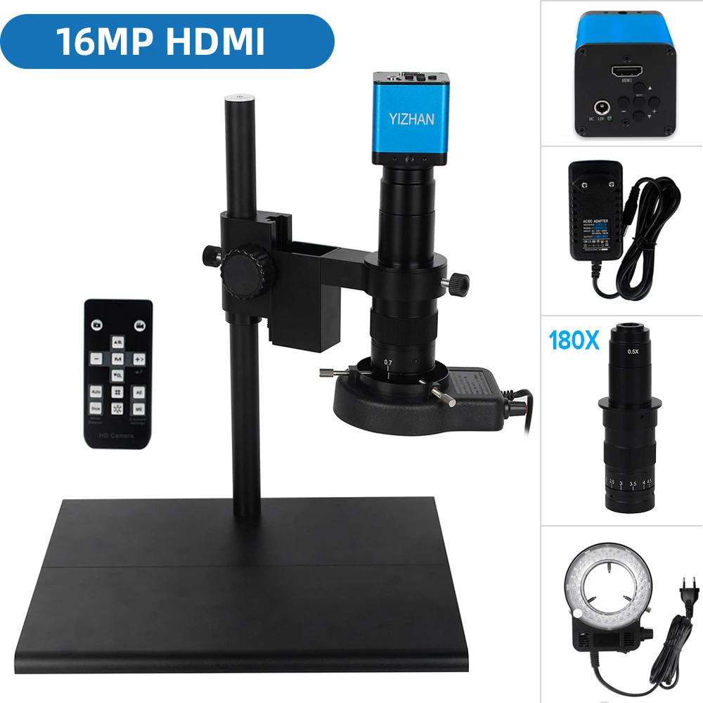 

YIZHAN 38/21MP Digital Microscope For Electronics HDMI VGA USB Industrial Microscope LED Zoom Support For Mobile Phone Repair