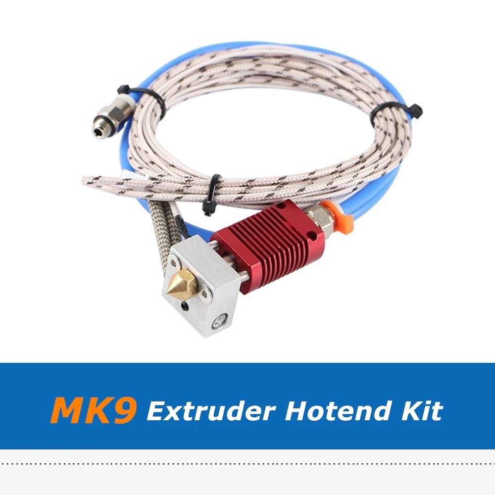 1 шт. MK9 экструдер Bowden 24V 50W печатающей головки 0 4 мм Насадка с силиконовым носок для