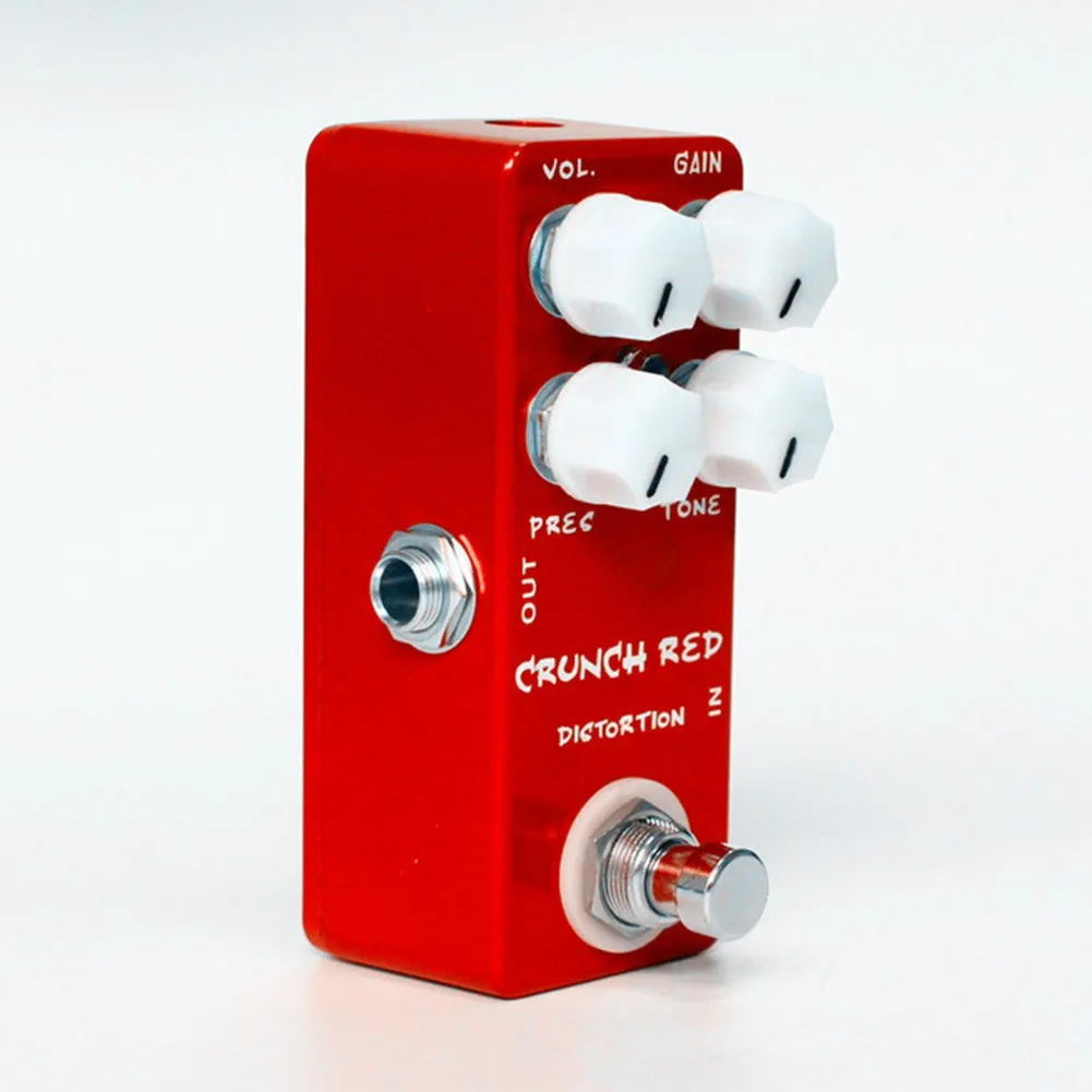 

MOSKY Crunch Red Mini Electric Guitar Distortion Effect Pedal Overdrive True Bypass Full Metal Shell Guitar Parts & Accessories
