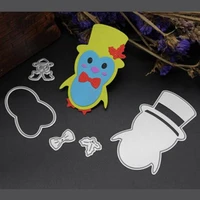 yinise metal cutting dies for scrapbooking stencils penguin diy paper album cards decoration embossing folder craft die cuts