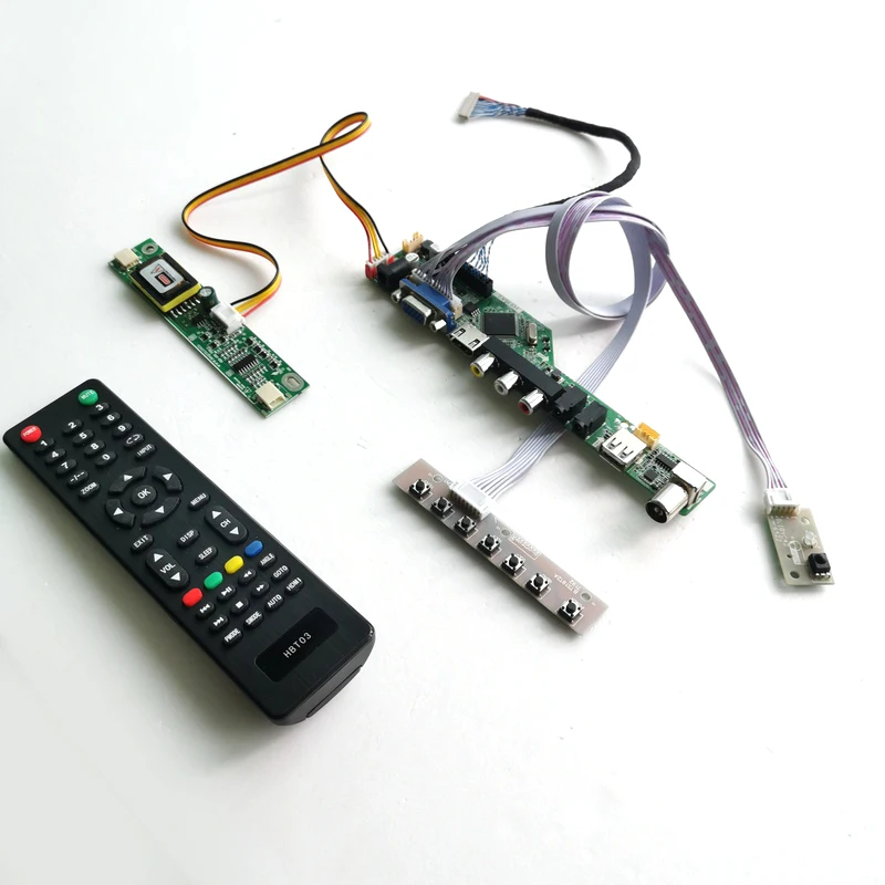 Для M150XN07 V1 V2 V3 2CCFL LVDS 20Pin VGA AV USB RF T.V56 карта памяти с пультом дистанционного