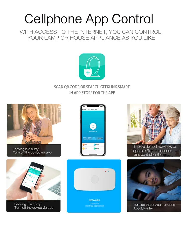 Затвор с поддержкой Wi-Fi Geeklink для домашней автоматизации дистанционный