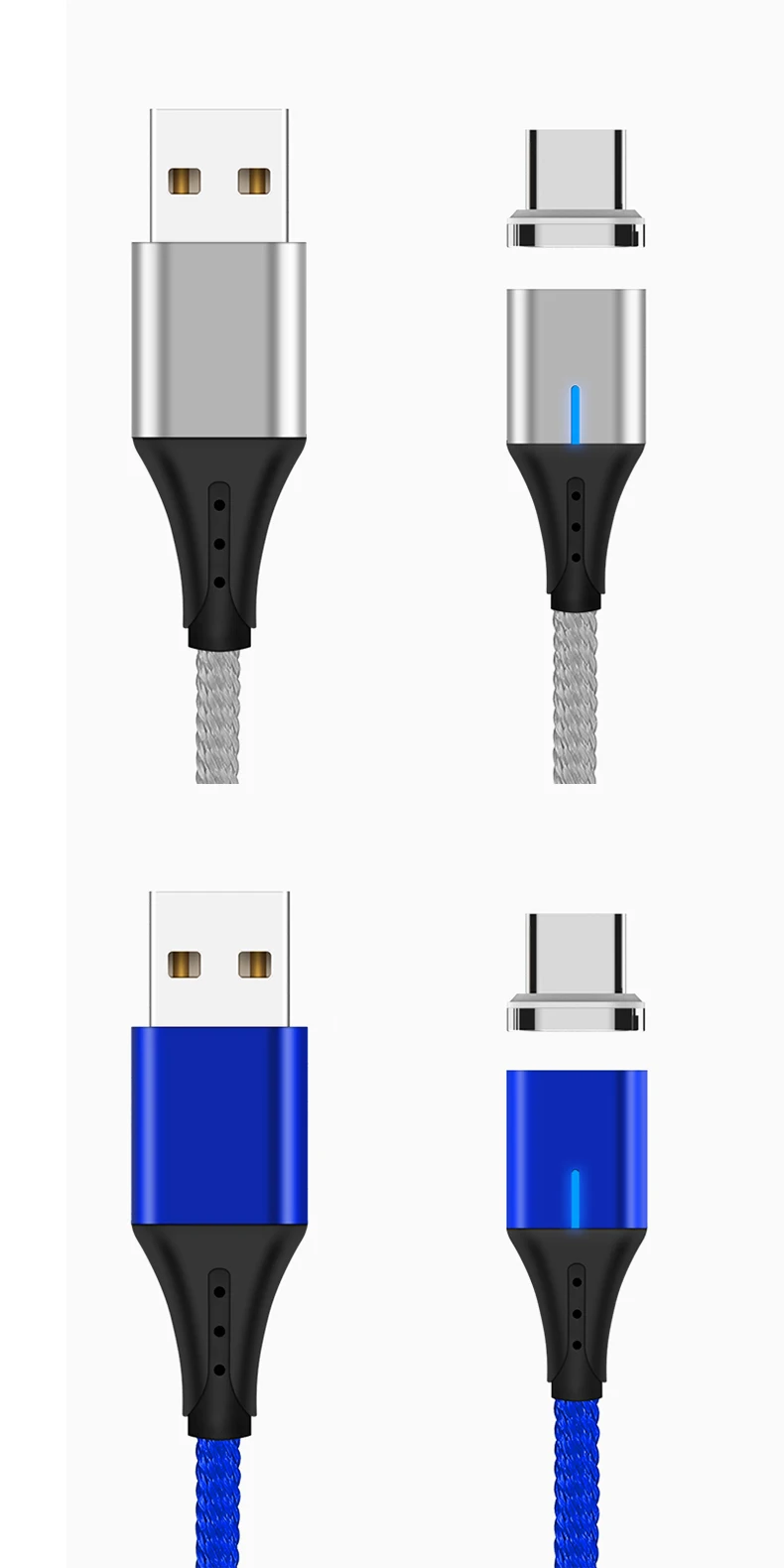 5А 1 м type C микро USB кабель передачи данных Магнитный кабель для зарядки для Iphone 11pro samsung Xiaomi redmi huawei зарядное устройство Шнур для мобильного телефона