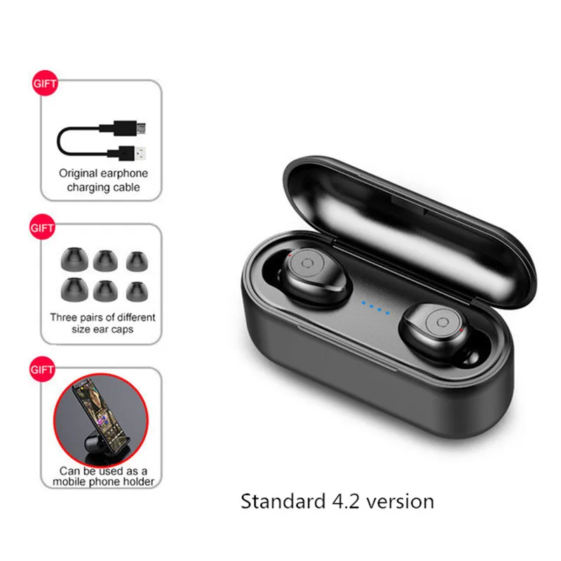 F9 TWS V5.0 беспроводные наушники Bluetooth Спортивная гарнитура светодиодный дисплей