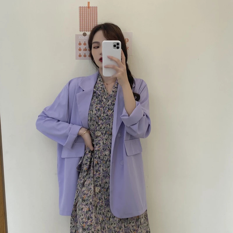 Summer 2021 New Ladies Blazer Three-dimensional Multi-casual Three Quarter Loose Jacket Notch Ladies Wild Jacket Blazer Office