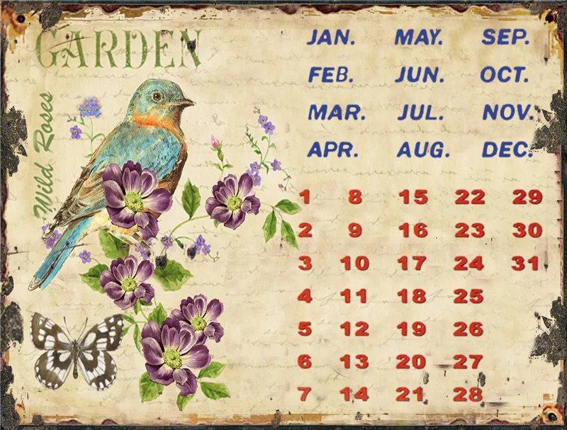 

Bedroom Gardening Decoration Tin Sign Gamer Room Metal Plates Garden Posters for Outside Calendar Vintage Home Decoration Modern