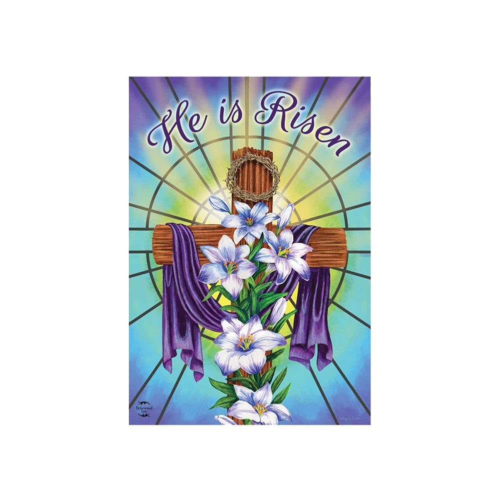 2020 креативный Пасхальный Садовый флаг с двусторонней печатью баннер праздничное