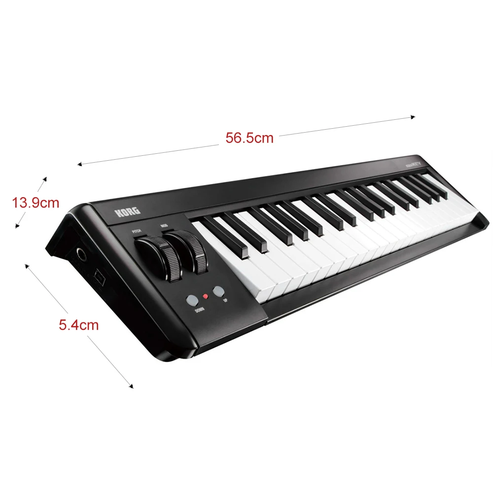 Компактный USB MIDI-контроллер с клавиатурой KORG microKEY2-37 37 клавиш совместим iPhone iPad Mac