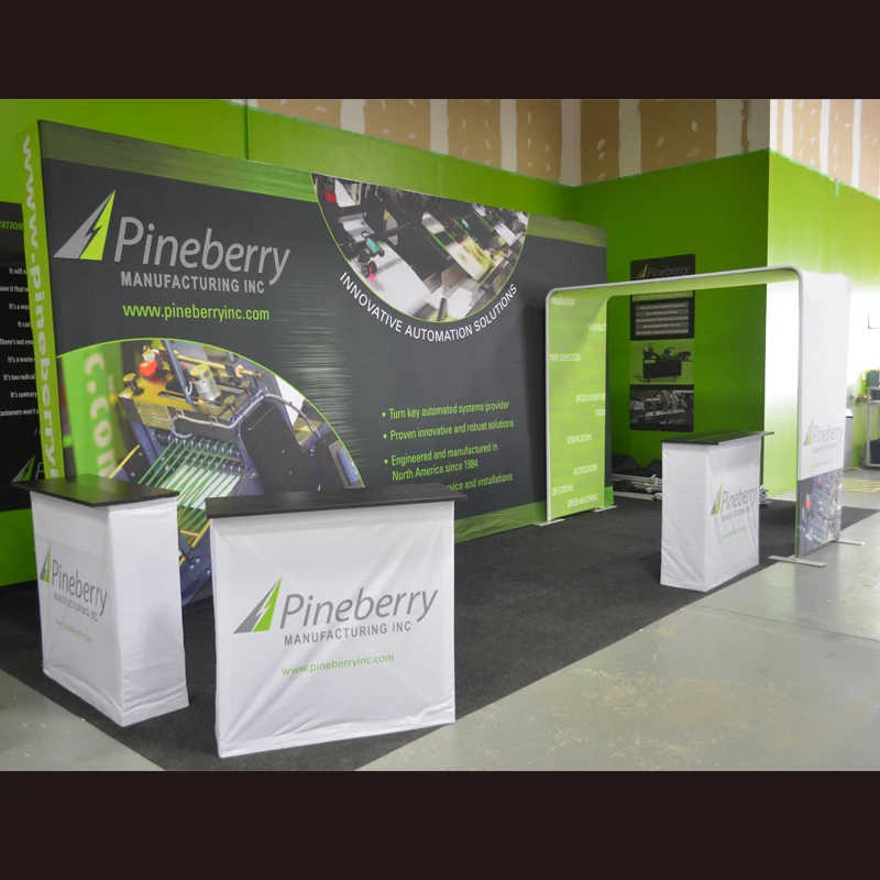 20 футовый портативный выставочный стенд на заказ с подвесным индикатором