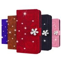 rhinestone flip wallet leather case for xiaomi redmi k30 k20 pro 4x 6 6a 7 7a 8 8a y3 note 9s 8t 8 7 7s 6 5 9 pro max case cover