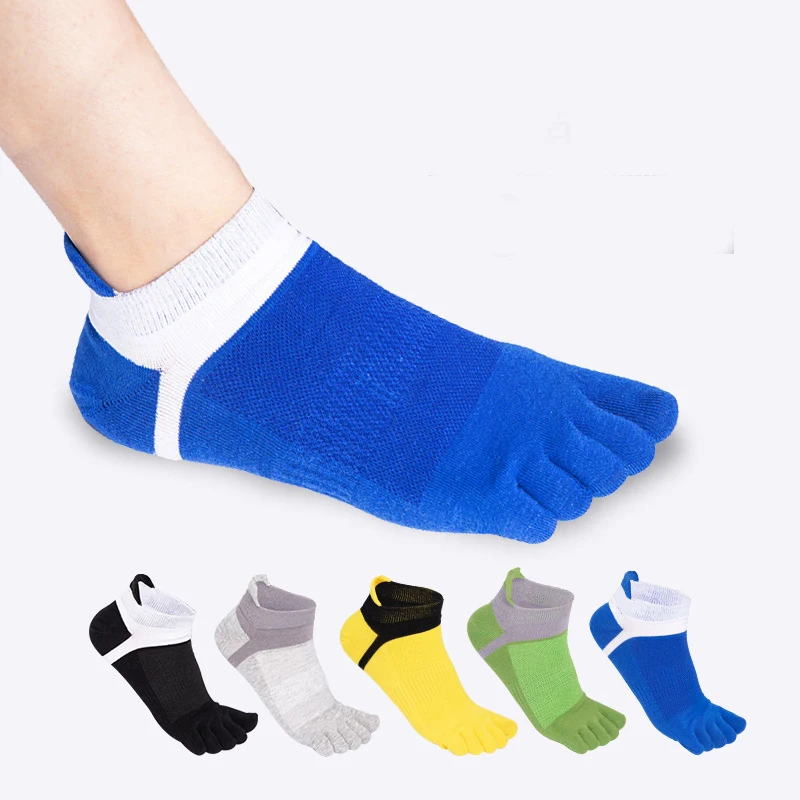 Носки мужские тонкие 5 пар летние хлопковые короткие носки с пятью пальцами