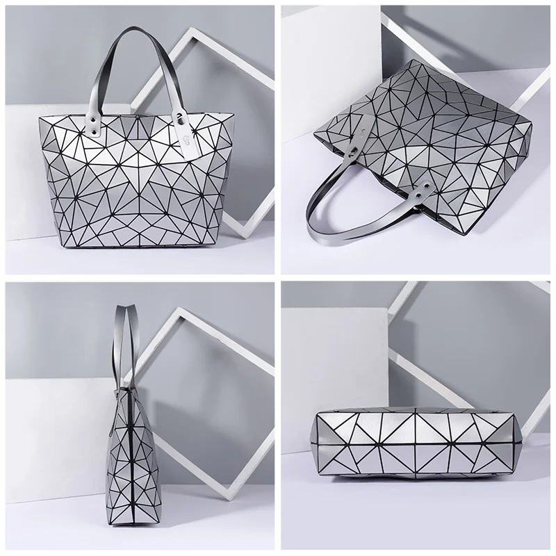 Женская сумка-тоут из ПУ кожи с геометрическим рисунком |