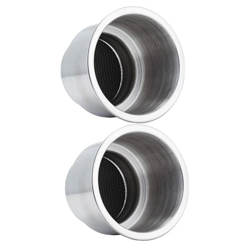 

2 PCS Stainless Steel Cup Drink Holder with Drain for Marine Boat RV Camper Autos