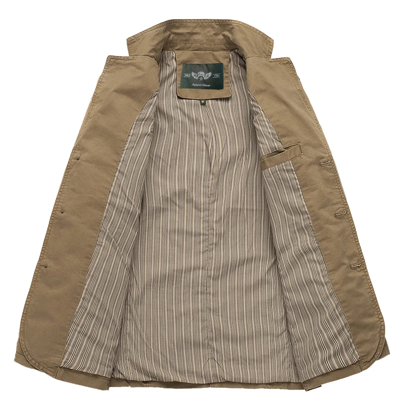 Весна 2020 брендовая одежда куртка мужские военные Пальто чистый хлопок мужская