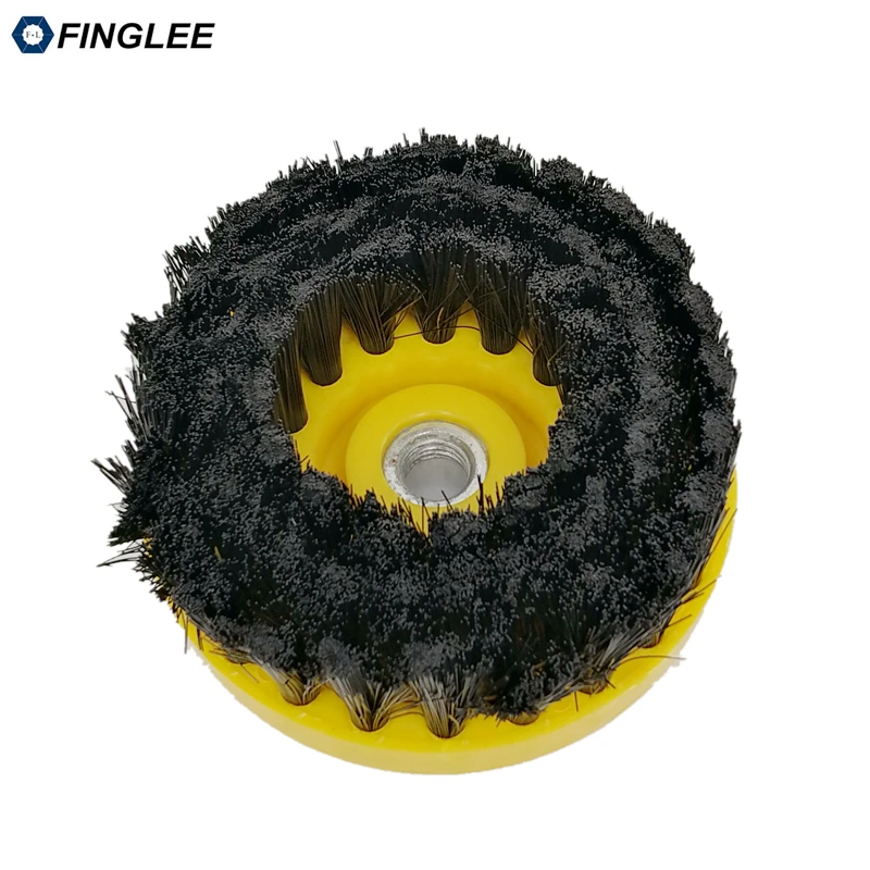 Dia. 110 мм черная дрель щетка для очистки кожи пластиковая деревянная мебель чистка