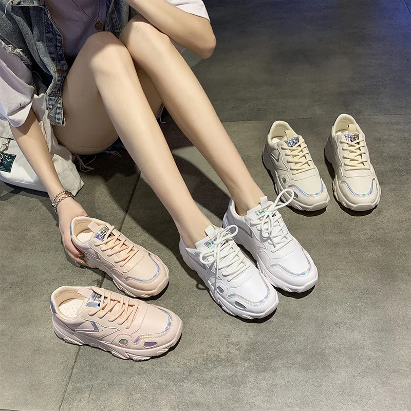 The spring of 2021 the new platform shoes female han edition ulzzang running W9015-1 original torre shoes female students