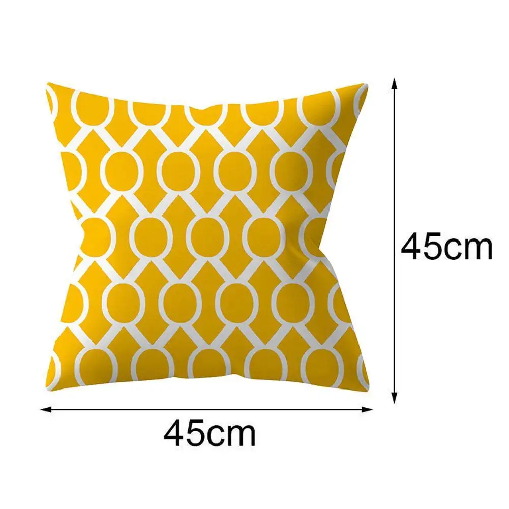 

Yellow Striped Pillowcase Geometric Throw Cushion Pillow Cover Printing Cushion Pillow Case Bedroom Office