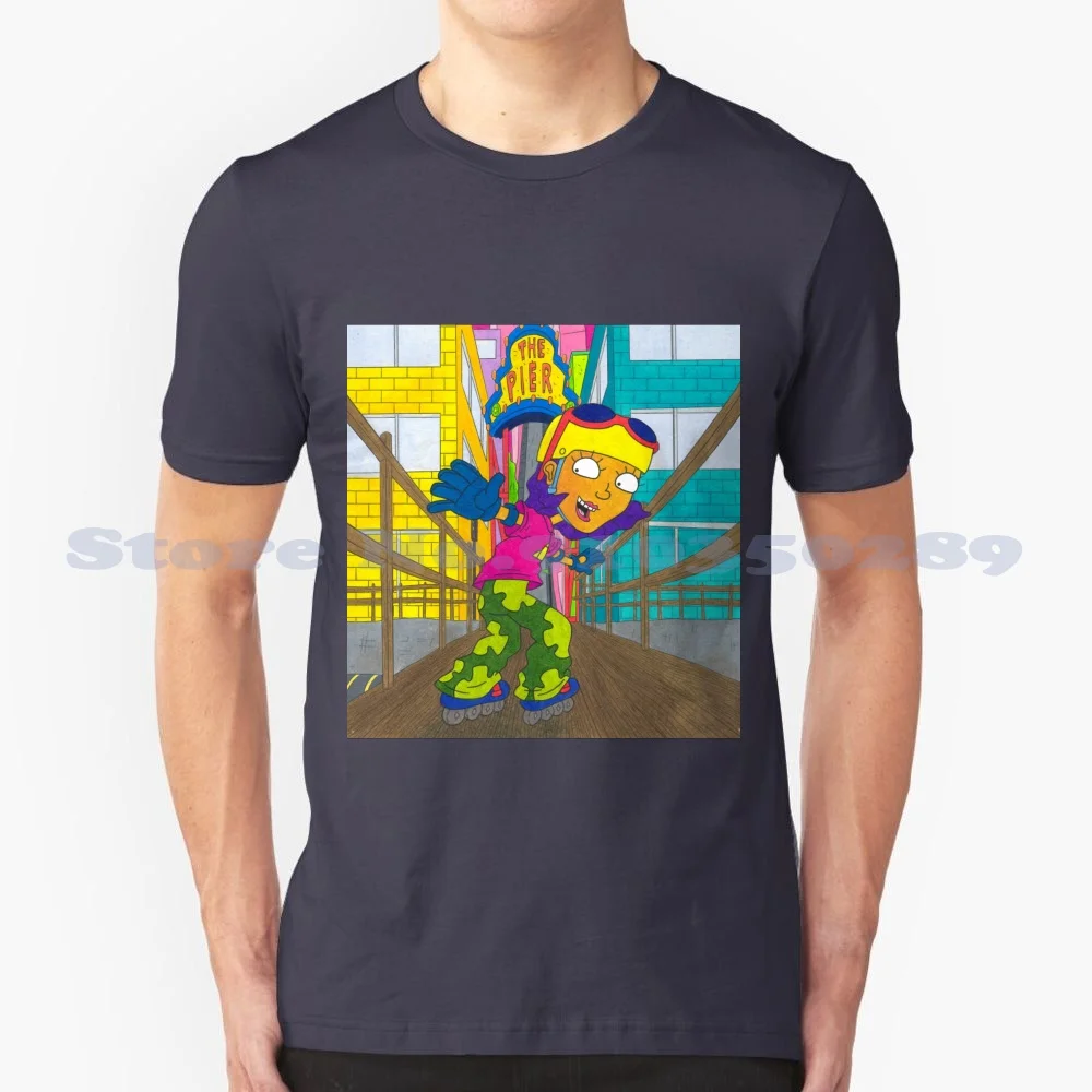 

Rocket Power Reggie Rocket Nickel Black White Gray Fashion Tshirt Reggie Rocket Rocket Power Nickel S Rollerblading The Pier