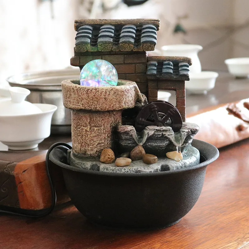 Творческий скала фонтаны Feng Shui увлажнитель изделия из полимера подарки Крытый