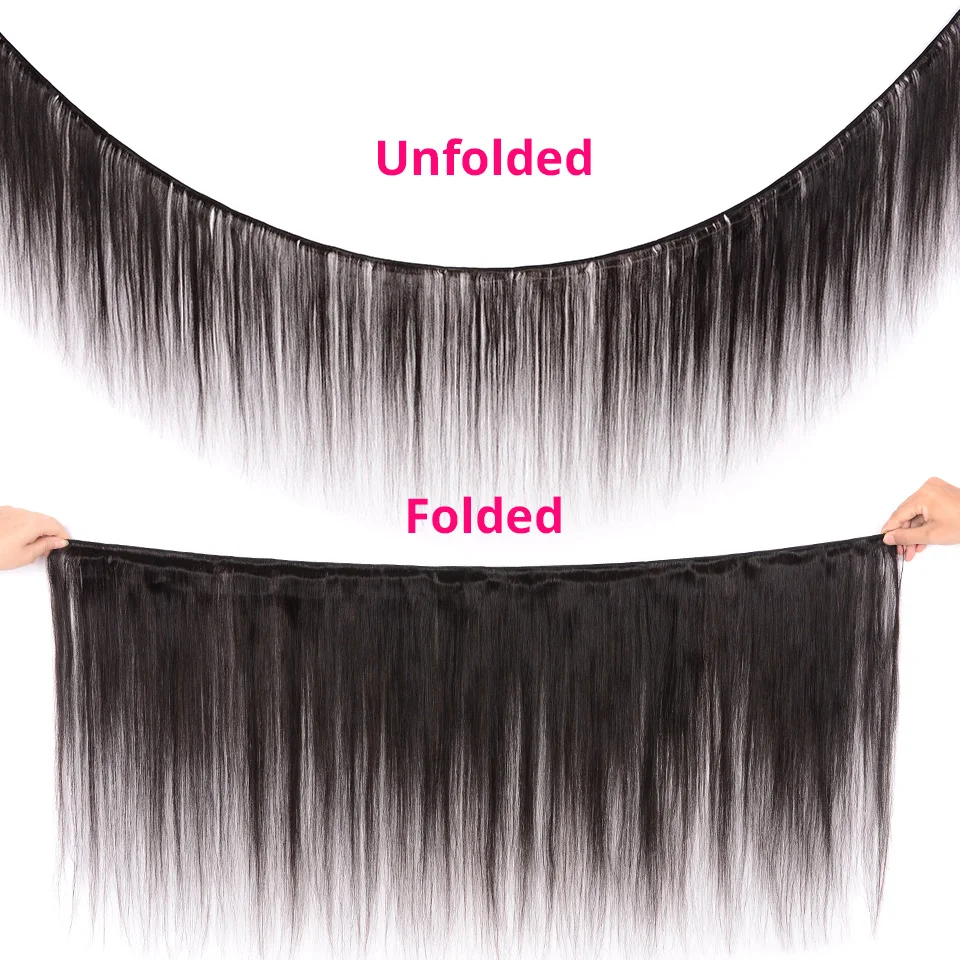 Yolissa прямые пучки волос с закрытием 100% человеческих 3 пучка перуанские remy