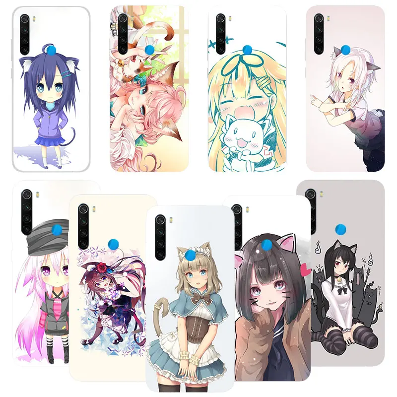 Силиконовые чехлы для Xiaomi Redmi K20 S2 7A 6A 5A 4A чехол для Redmi 4 6 Pro 5 Plus милый кот девушка силикон матовый TPU он.