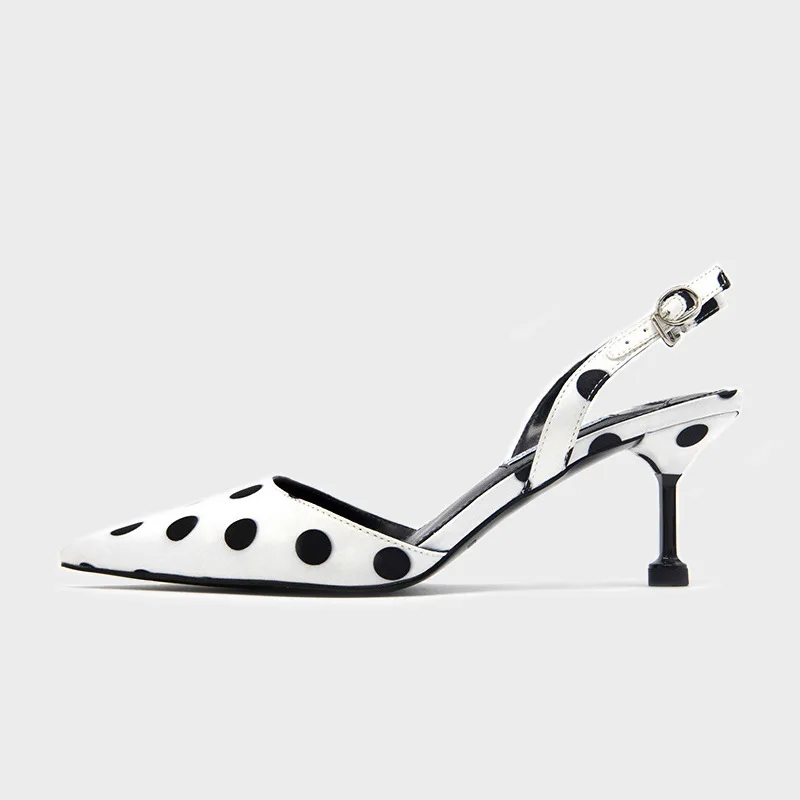 

Fashion Thin Heel Sandals Shoes Women Pointed Toe Slingback Sandals For Women Party Shoes Slip On Mule Shoes Elegant Pumps Shoes