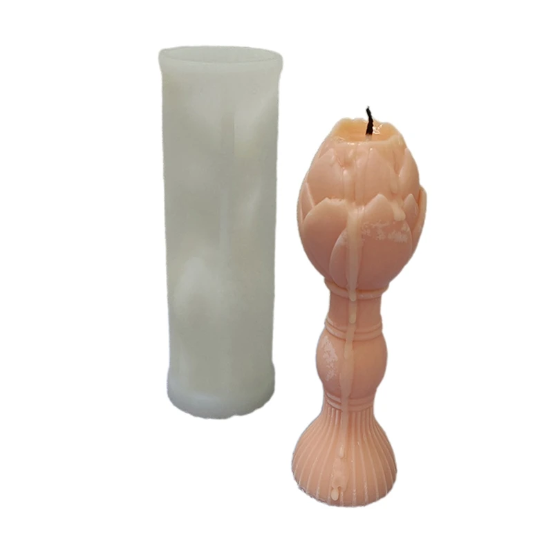 

Tulip Lotus Shape Candle Silicone Mold Epoxy Resin DIY Decoration Making Soap Melt Resin Polymer Clay Home Decorations