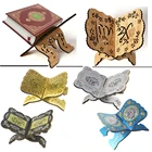 Деревянная полка для книг Ид аль-Фитр, ислам, ИС, Библия, рамка, книга Куран, Коран, священный книжный стенд, держатель, Реал, ислам, украшение для дома, хранение