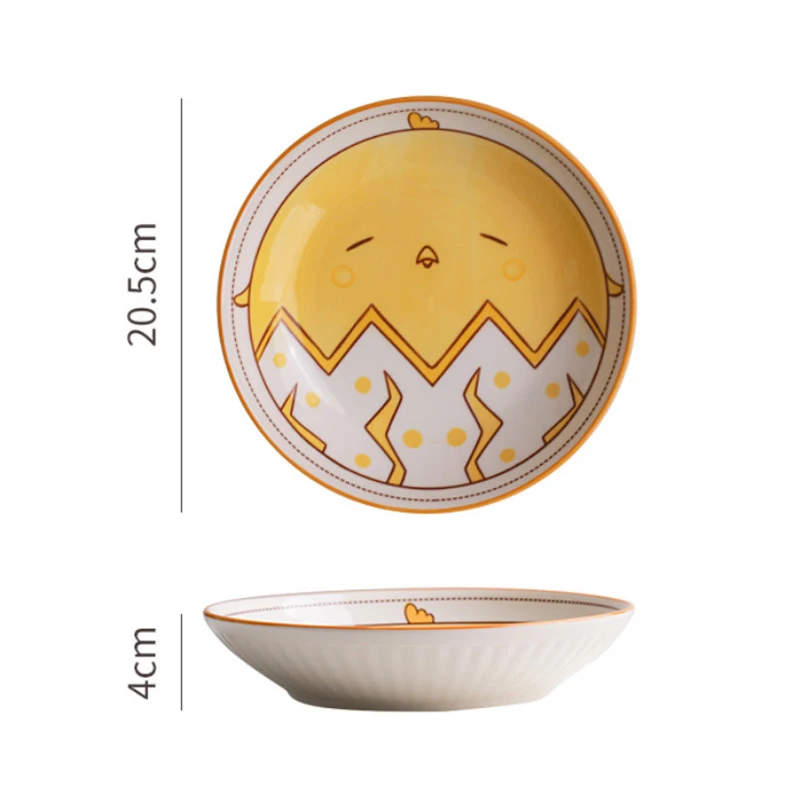 8 дюймов японский Керамика мультфильм риса салатник Кухня стейк на ужин пластины