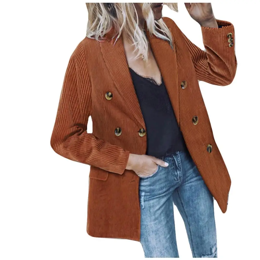 Женский зимний вельветовый костюм пальто простая тонкая куртка женское