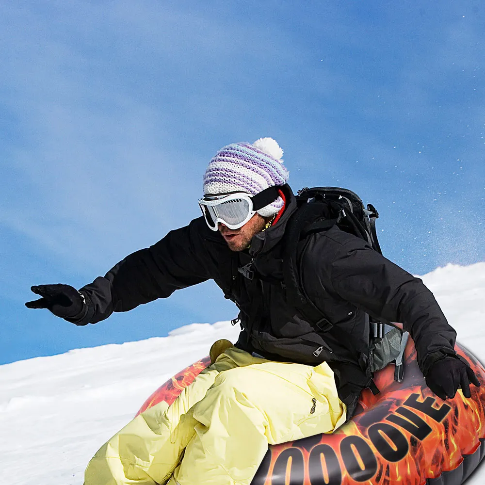 

Snow Tube Floated Skiing Board PVC Winter Inflatable Ski Circle With Handle Durable Children Adult Outdoor Skiing Accessories