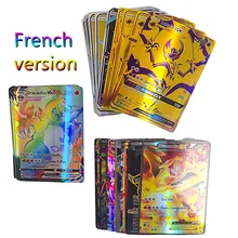 French Version Pokemon Cards GX VMAX EX Collection Shiny Glod Cards Anime Hobby Fighting Battle Game Card Fun Gift Toys
