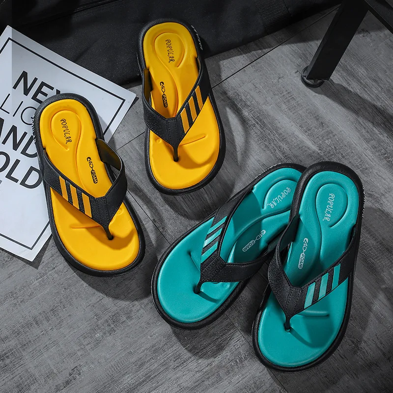 

Мужские сандалии; Летние вьетнамки с подошвой из цельного дерева; Мягкий светильник Вес; Банные тапочки шлепанцы без задника с открытыми па...