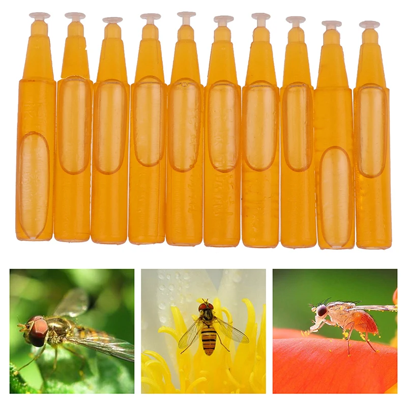

10Pcs/Bag Fruit Fly Attractant 2ml Trap Bait Beekeeping Beehive Tool Killer Swarm Trapping Tool Liquid