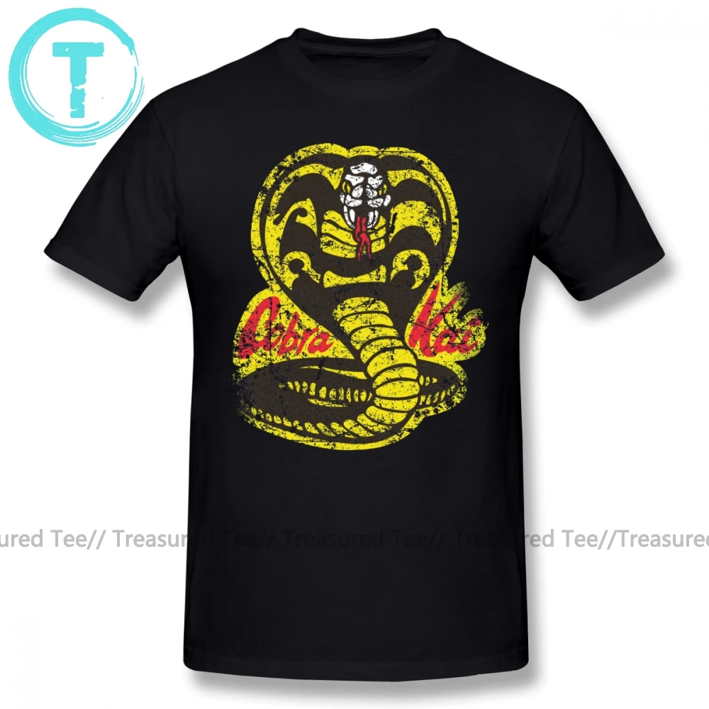 

Футболка Cobra Kai, Классическая хлопковая футболка с коротким рукавом и принтом