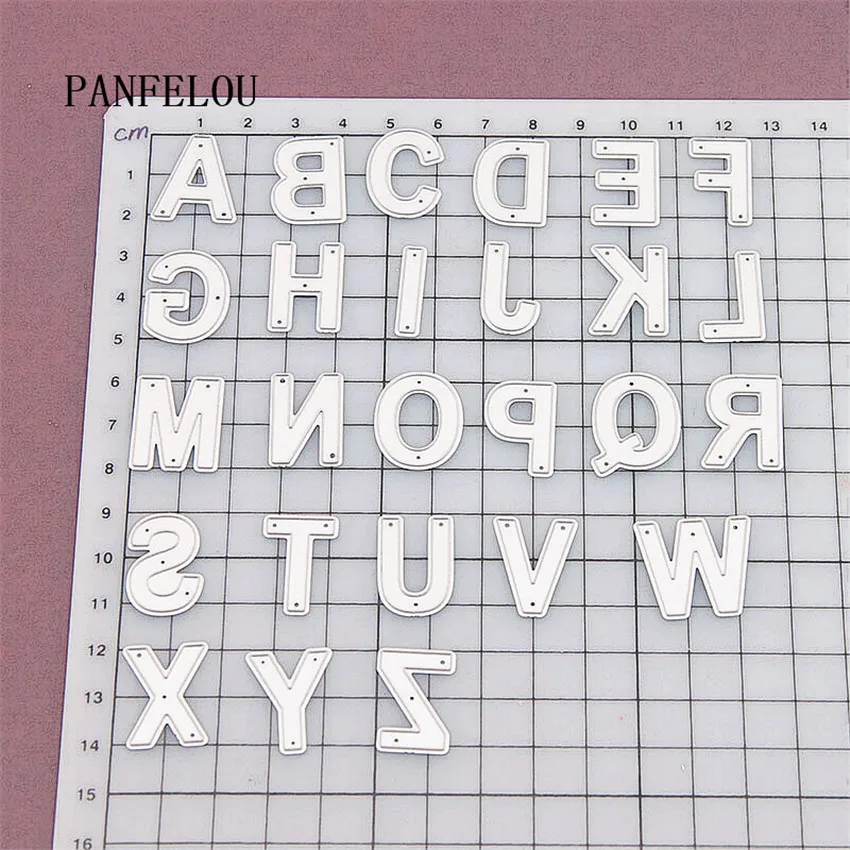 

Английский алфавит 1 лот = 26 шт. бумагопрессующий режущий трафареты Удар Металл режет умирает Трафаретный вырубной штамп Скрапбукинг DIY тисн...