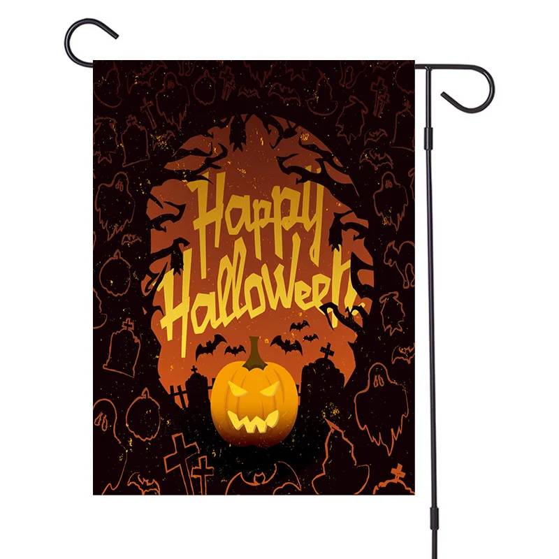 

Halloween Party Decoration Garden Pull Flag Happy Halloween Flag Home Party Decoration Supplies Winter Melon Series Garden Decor