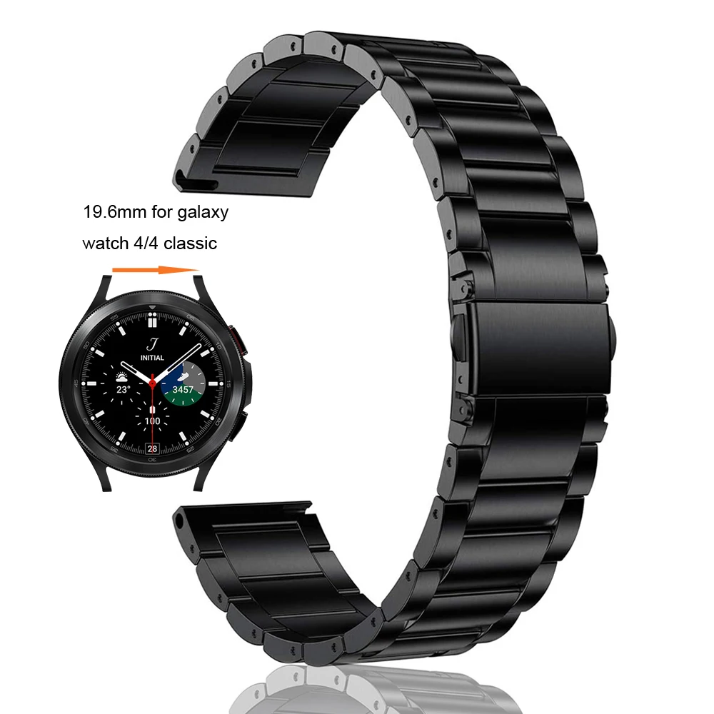 

20mm 22mm correa for samsung galaxy watch 4 44mm 40mm /4 classic 46mm 42mm watch 3 45mm 41mm band gear s3 Stainless Steel strap