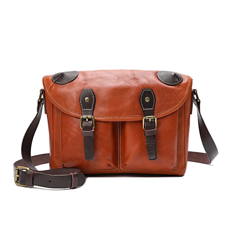 Дизайнерская Женская сумка унисекс из натуральной мягкой кожи с карманами и